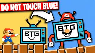 Mario, but YOU can't touch the color Blue?! - BTG Reacts to funny Mario videos