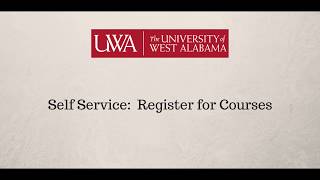 UWA Self Service:  Register