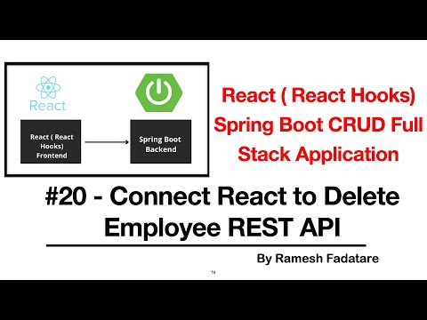 React Hooks Spring Boot CRUD Full Stack App 20 Connect React to Delete Employee REST API