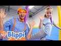 Blippi Learns Circus Tricks Trampoline Blippi Kids Playground Educational Videos For Kids