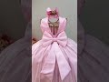 Vestido Infantil Longo Rosa Claro C/ Renda e Pérolas Damas