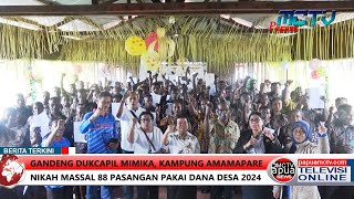 Gandeng Dukcapil Mimika, Kampung Amamapare Nikah Massal 88 Pasangan Pakai Dana Desa 2024