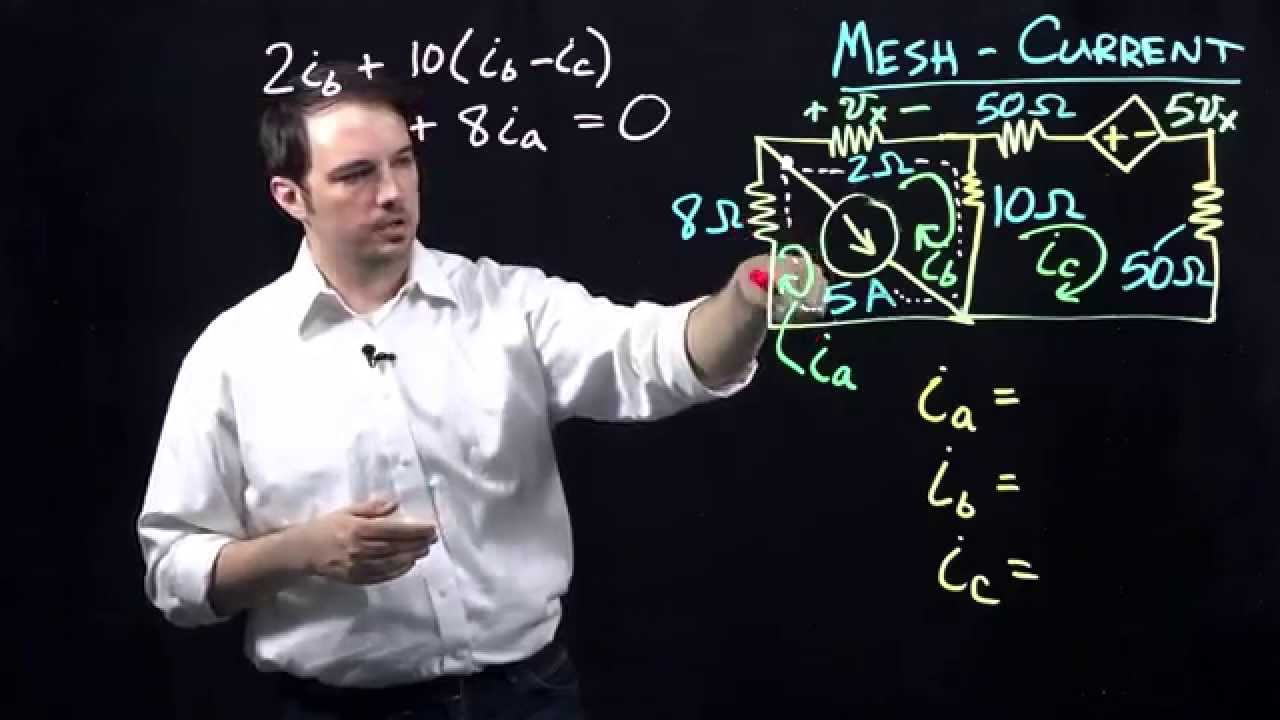 Circuits I: Example 1 with Mesh Current Analysis