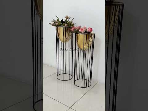 Small Table top aka showpiece in iron with black and white powder coated finish