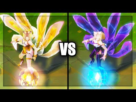 KDA Prestige Ahri vs KDA Ahri Skins Comparison (League of Legends)
