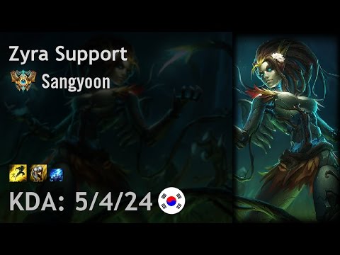 Zyra Support vs Thresh - Sangyoon - KR Challenger Patch 6.24