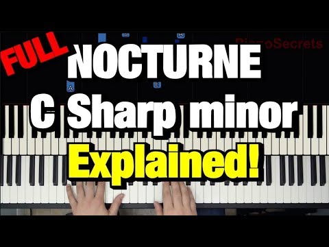 Chopin Nocturne C Sharp minor No 20 Piano Tutorial - How to Play Piano Lesson