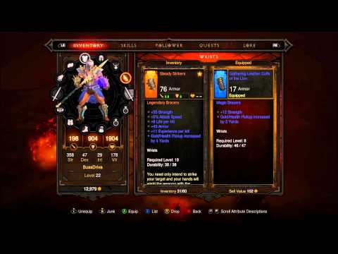 Diablo 3 - Xbox 360 - Legendary Item Drops