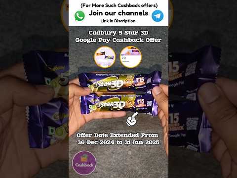Cadbury 5 Star 3D Google Pay Cashback Offer Pack Detailed Redeem Process