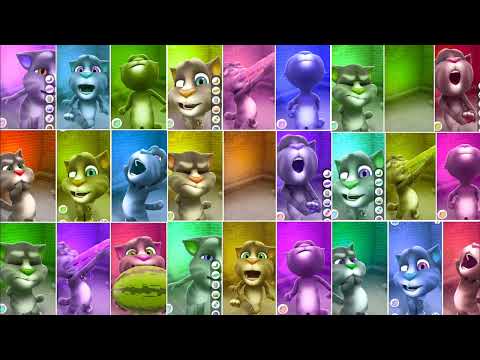 Talking Tom Colors Pocoyo | My Talking Tom cat funny color | Talking tom Videos