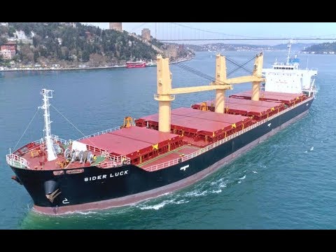 10 Biggest Bulk Carrier Ships Floating on Waves In Sea Through the Bosphorus