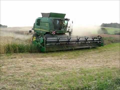 Raps-Ernte 2012 am 27. Juli, mit John Deere C670 und Schneidwerk 9,15 m Premiumflow