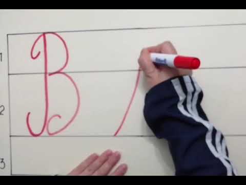 Trazo de la B   b cursiva