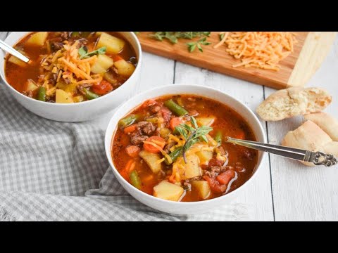 Low-FODMAP Hearty Hamburger Soup (HD)