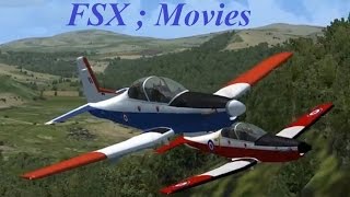 FSX : Pilatus PC-9 Low level formation. English Lake District