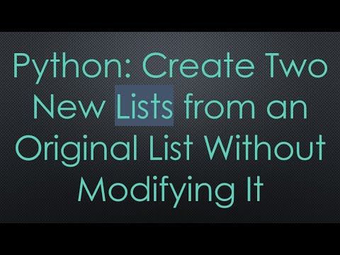 How To Clone A List Without Changing The Original List In Python Coding Programming Python