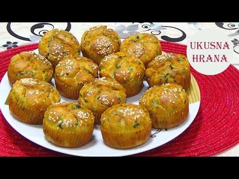 Mafini sa sirom i spanaćem - Muffins with cheese and spinach