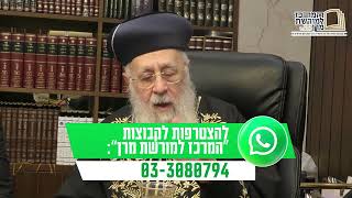 "הייתי בידידות עם הרב משה לוי" | שיעור ממרן הרב יצחק יוסף לאברכי כולל "היכל דוד" תלמים (מורשת מרן) - התמונה מוצגת ישירות מתוך אתר האינטרנט יוטיוב. זכויות היוצרים בתמונה שייכות ליוצרה. קישור קרדיט למקור התוכן נמצא בתוך דף הסרטון