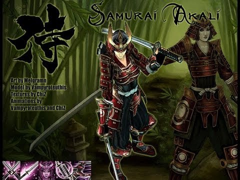 HD - League of Legends Skin Preview, Akali Custom Skin, Samuri Akali