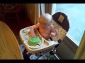 Brody Eating His First Birthday Cake