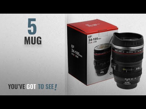 Top 10 Mug [2018]: Flintstop Plastic Camera Lens Shaped Coffee Mug With Lid, 350ml (Black)