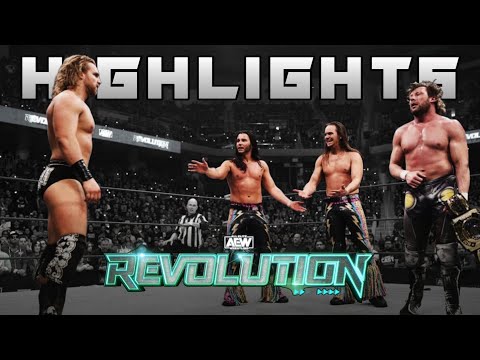 Hangman Page & Kenny Omega Vs Young Bucks - AEW Tag Team Championship - Revolution 2020 - Highlights