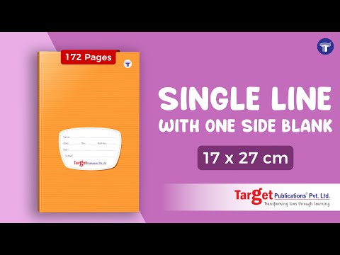 Target Publications Single Line Interleaf Notebooks | One Side Blank ...