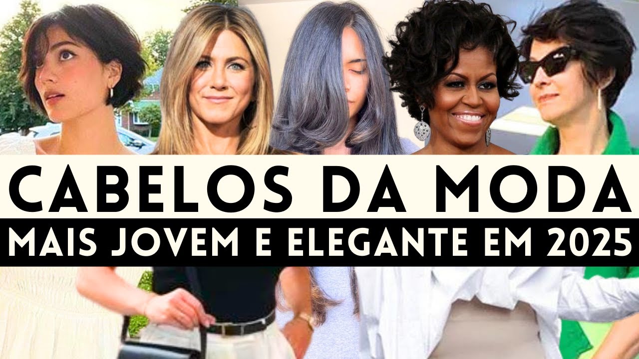🔴10 CORTES DE CABELO que te deixam MAIS JOVEM E ELEGANTE EM 2025!