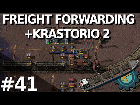 Factorio Freight Forwarding K2 20x #41 — REAL TRAINS!🚄🚄