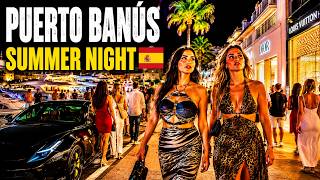 Puerto Banús Night Walk 4K 🇪🇸 | Marbella’s Luxury Marina After Dark