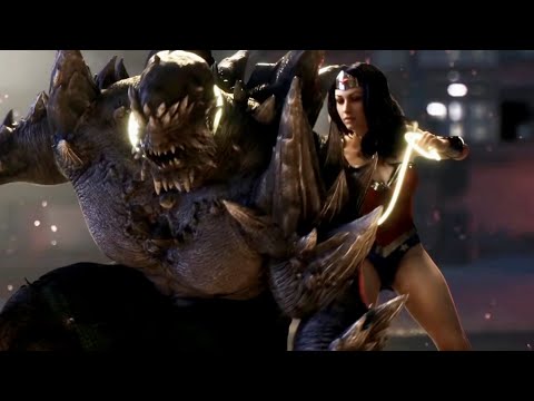 Wonder Woman vs Doomsday Fight Scene (4K HDR) DC Justice League