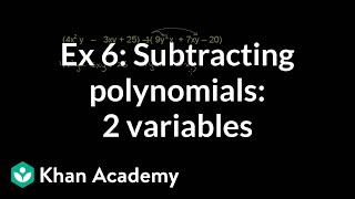 Subtracting polynomials with multiple variables