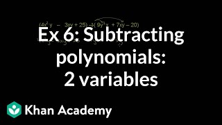 Subtracting polynomials with multiple variables