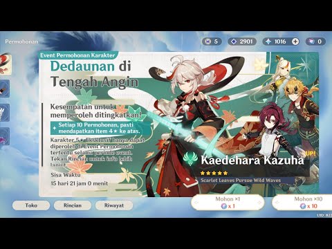 Gacha Kazuha di Pity rate Off Genshin Impact