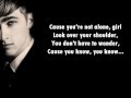 Big Time Rush- You're Not Alone Lyrics On Screen
