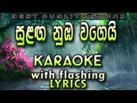 Sulanga Nuba Wagei Karaoke with Lyrics (Without Voice)