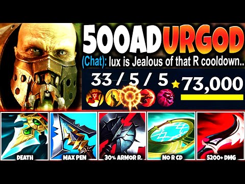 Meet the New DUSKBLADE URGOT 500 AD Build: ZERO SEC CD R & 150.000+ Total DMG 🔥 League of Legends