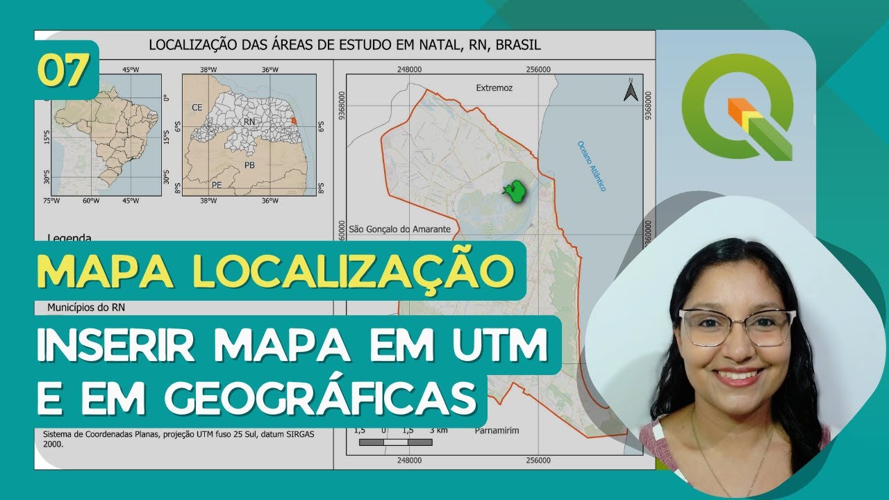 UTM location map in QGIS (2025) - Lesson 7 - Inserting UTM and geographic maps in the layout