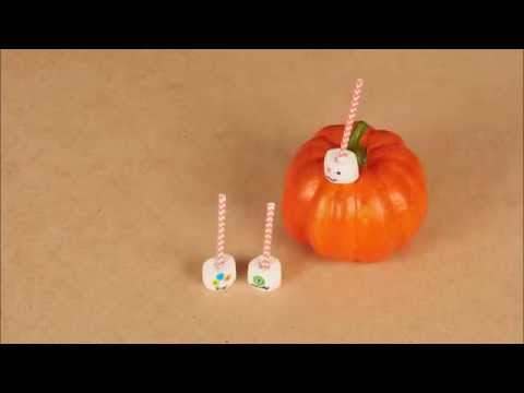 Marshmallows Strohhalme DIY Tutorial für Halloween