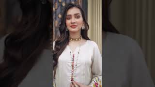 Bullion 3D  Embroidered Ivory Kurta Set Size S & M - Video 1