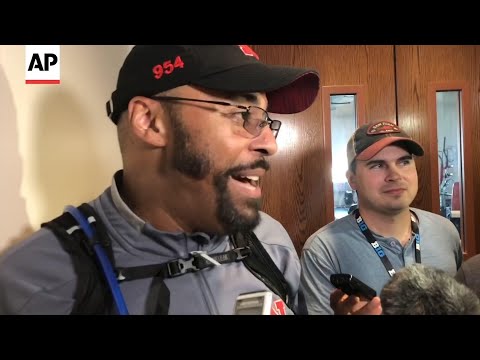Nebraska assistant football coach Jovan Dewitt underwent aggressive treatments for throat cancer during the offseason and is happy to be back at work. (August 6)