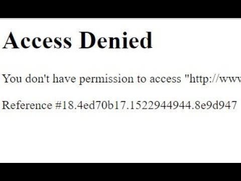 Solved: Access Denied - You don't have permission to access "http://www........com/" on this server
