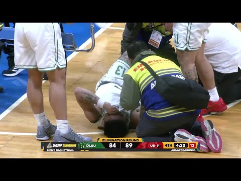 Kean Baclaan STRETCHERED OFF IN 4Q DURING DLSU-UE battle | UAAP Season 88 Men’s Basketball