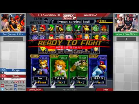 CFL Smackdown 110 Melee - King Quiggles + Ridz vs Derdian + Bowl of Fruit - Doubles Winners R2