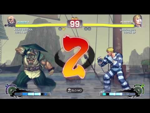 KEIKE DESORA [Gouken] vs gatorinnguru [Cody] SSF4 Japanese Online Ranked Matches - TRUE-HD
