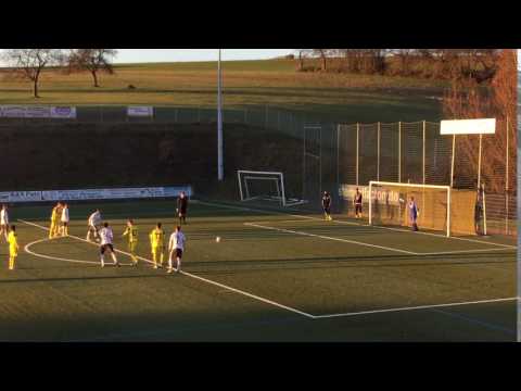 Elfmetertreffer des SV Saar 05 beim FC Hertha Wiesbach