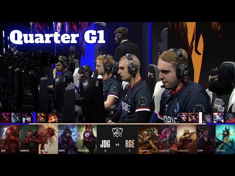 JDG vs RGE - Game 1 | Quarter Finals LoL Worlds 2022 | JD Gaming vs Rogue - G1 full game