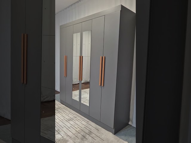 Guarda-Roupa Casal Odisseia 6 Portas 2 Gavetas com Espelho Branco - Panorama Móveis