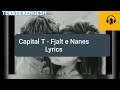 #capitalt Capital T - Fjalt e Nanes Lyrics #capitalt Capital T - Fjalt e Nanes Lyrics