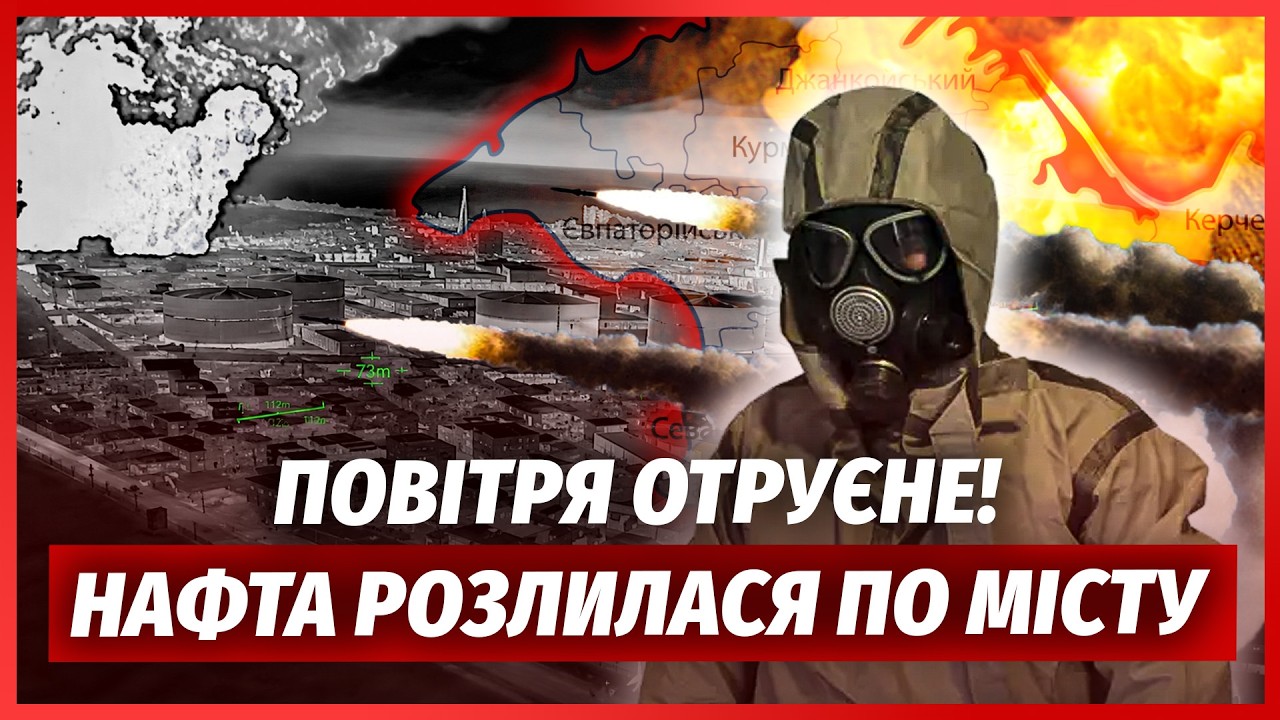 💥Щойно з Криму! УДАРИЛИ РАКЕТИ. Пробили нафтобазу РФ, ПІШОВ ВИТІК У МОРЕ. На ?